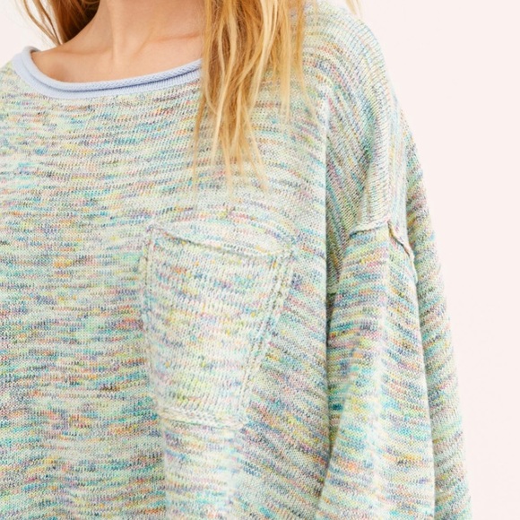 NEW Free People distressed space dye top - Picture 3 of 8